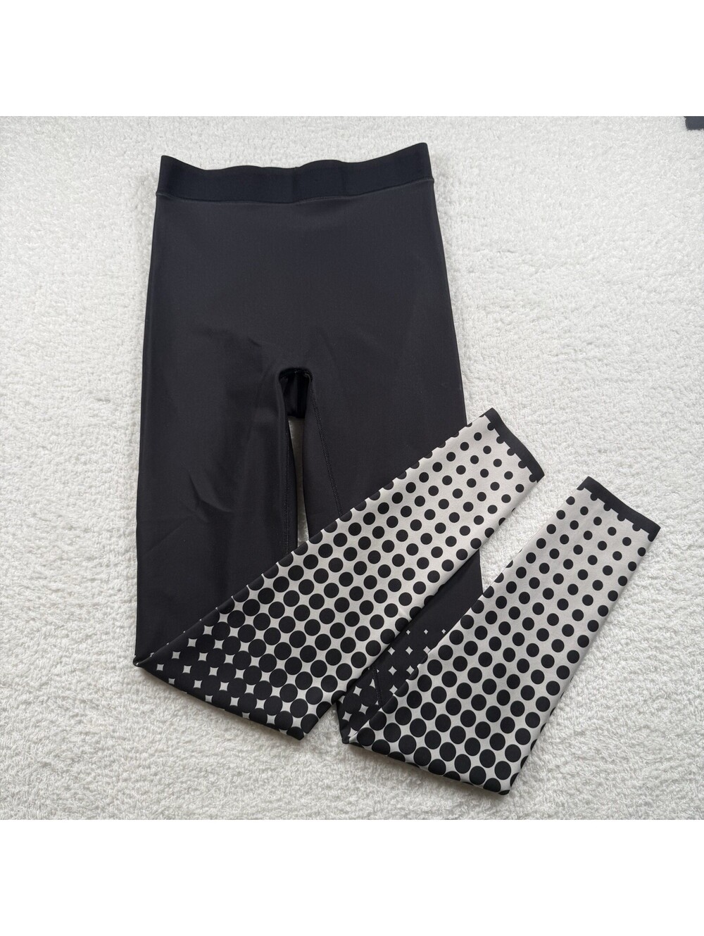 Ultracor Women XS Black White Polka Dot Gradient Leggings High Rise USA